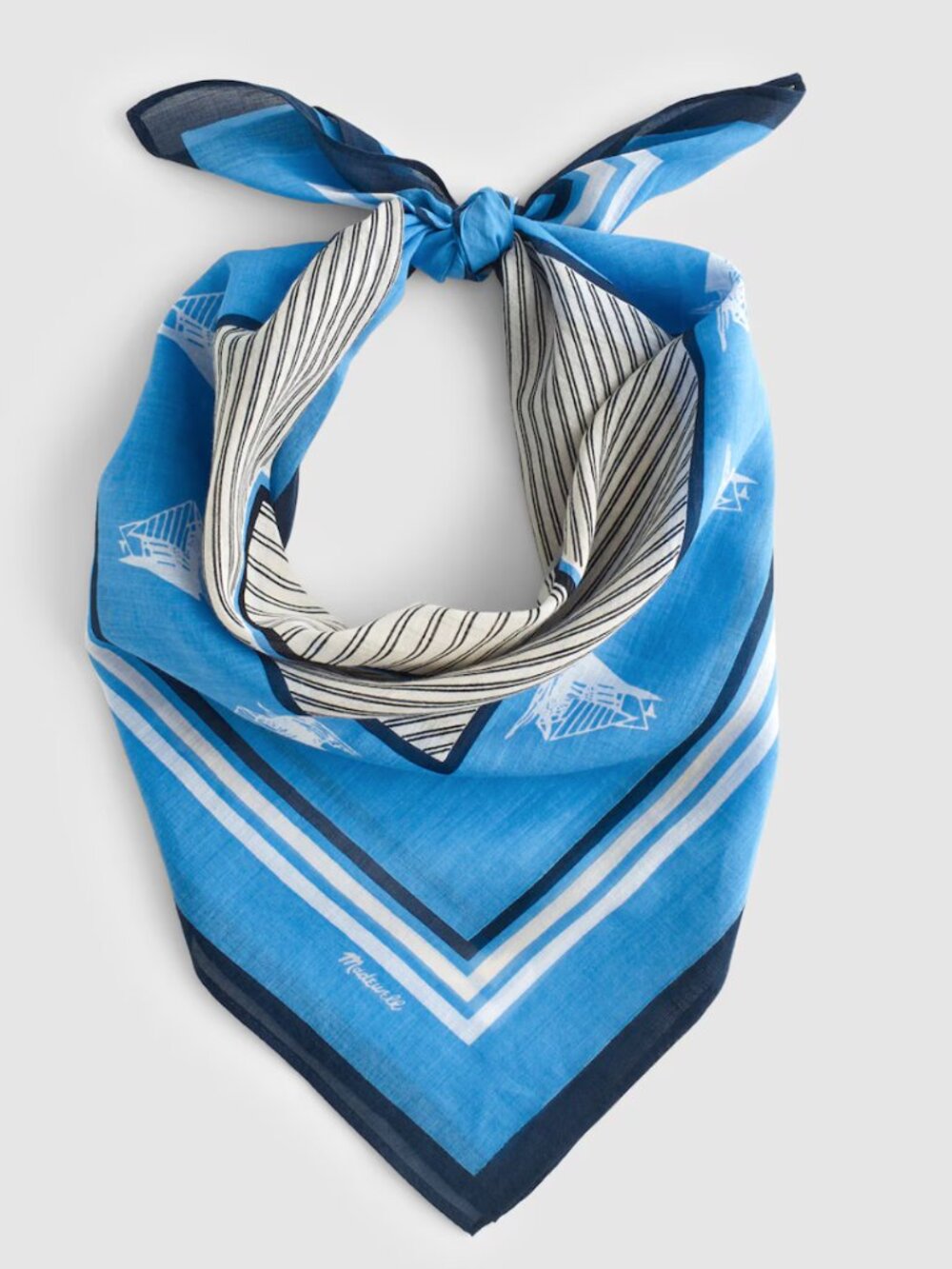 New Madewell Organic Cotton Yacht Conversational Bandana